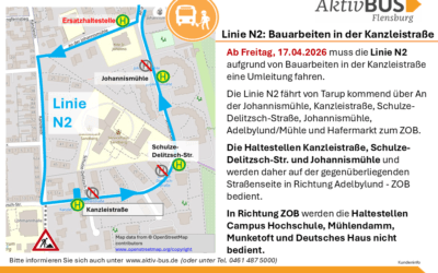 Linie N2: Sperrung der Kanzleistr. ab 13.6.26
