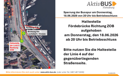 Linien 1, 7: Sperrung der Busspur Schiffbrücke am 18.6.26 ab 20 Uhr
