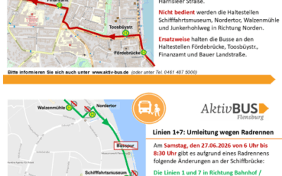 Linien 1, 7: Teil-Sperrung der Schiffbrücke am 27.6.26 von 6-8:30 Uhr