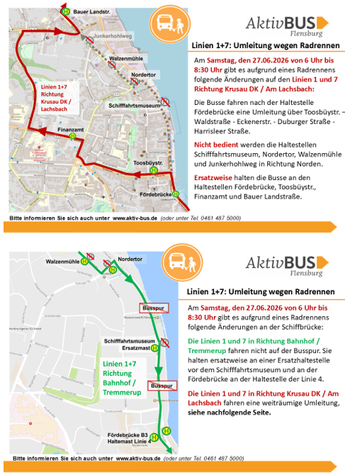 Linien 1, 7: Teil-Sperrung der Schiffbrücke am 27.6.26 von 6-8:30 Uhr